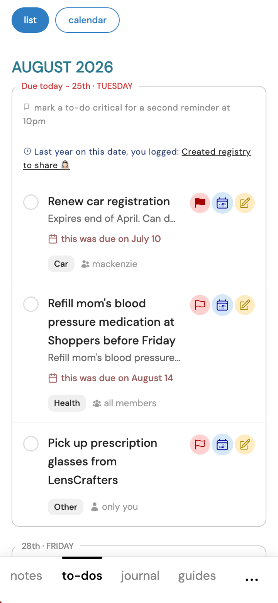 OkayList to-dos